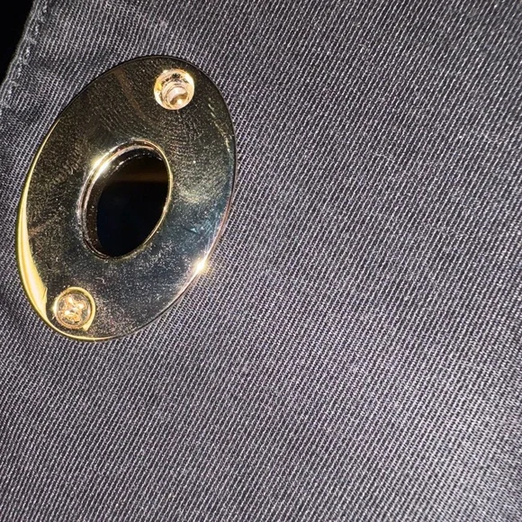 Coach- Black Leather Chain Shoulder Bag - Picture 3 of 5